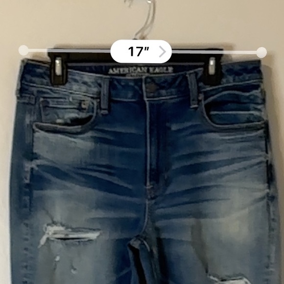 💝AE High-Rise Slim Straight Leg Stretch X NWT Women's Jean 12S - Picture 6 of 11